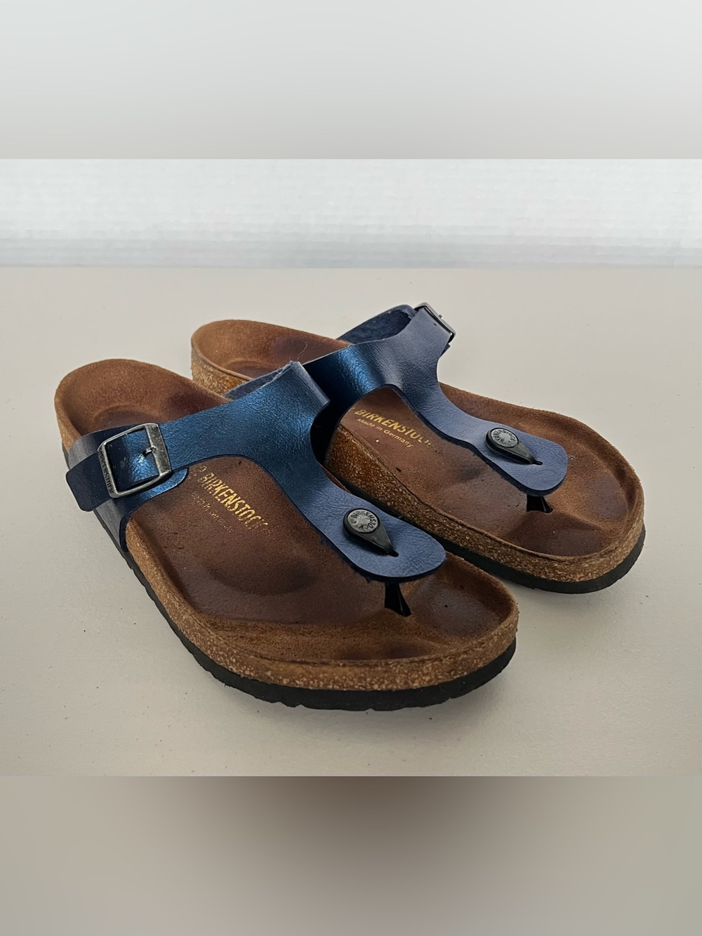 Birkenstock Gizeh Midnight Blue Birko-Flor Thong Sandals US 11 Women’s 9 Men’s